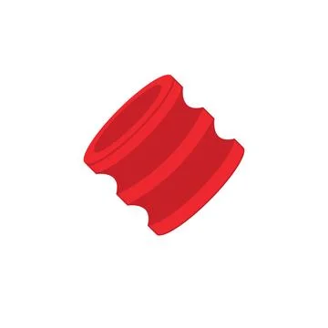 Gas cylinder rubber seal vector element concept design template Stock Illustration