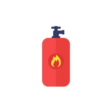 Gas cylinder vector flat icon Stock Illustration