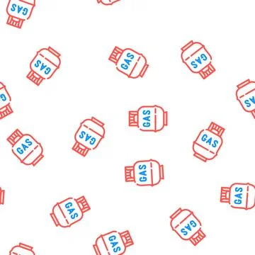 Gas cylinder vector seamless pattern 库存插图