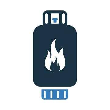 Gas cylinder,icon / vector graphics Stock Illustration