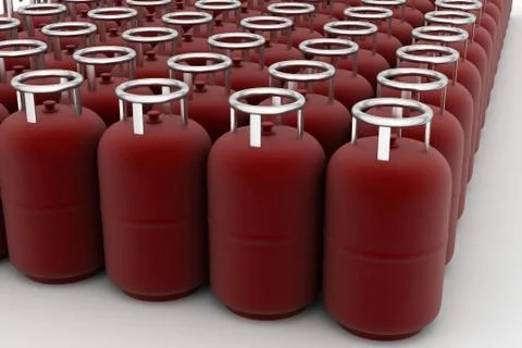 Gas cylinders Free Stock Illustration