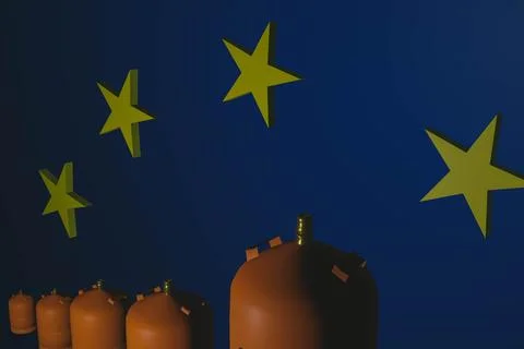 Gas cylinders Stock Photos