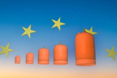 Gas cylinders Stock Photos