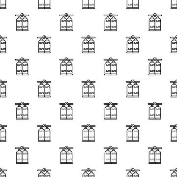 Gas cylinders seamless pattern on white background Illustrazione stock
