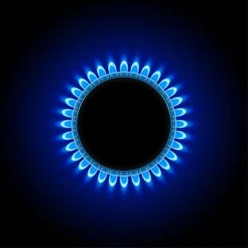 Gas on dark Stock Illustration