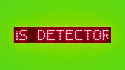 GAS DETECTOR AREA Scrolling Red Dot Matrix LED Text Animation on Green Screen Stock Footage 317365332