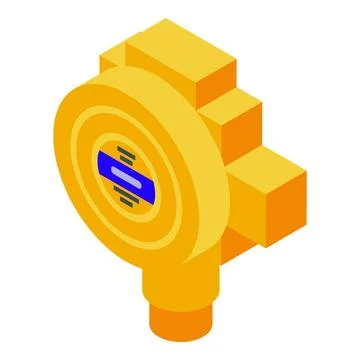 Gas detector meter icon isometric vector. Accident instrument Stock Illustration