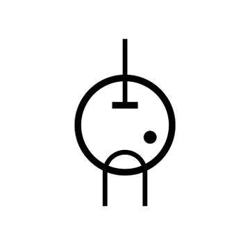 Gas diode (phanotron)  Stock Illustration