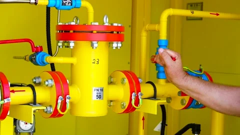 Gas distribution equipment unit Stock Footage 340896904