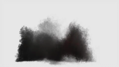 Gas explosion close view on transparent backgroundnd Stock Footage 288657796