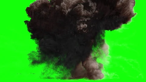 Gas explosion on green screen. VFX Stock Footage 4K Stock Footage 301463360