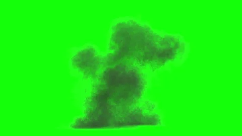 Gas explosion on green screen. VFX Stock Footage 4K Stock Footage 318429521