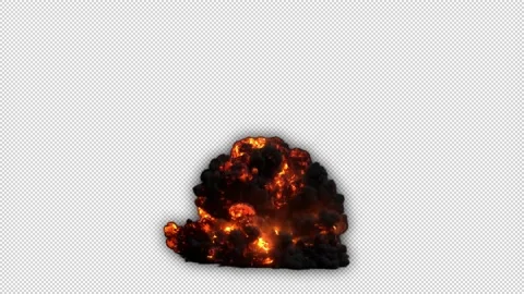 Gas Explosion Large scale Smoke Stock Footage 163079881