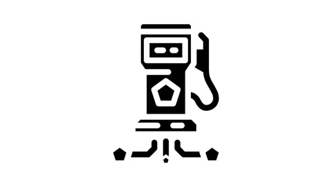 Gas fee decentralized application glyph icon animation Stock Footage 326735278