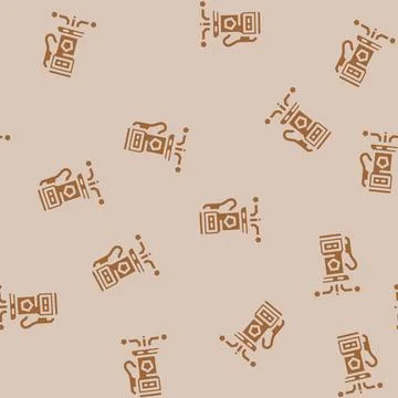 Gas fee decentralized application glyph vector seamless pattern Stock-Illustration