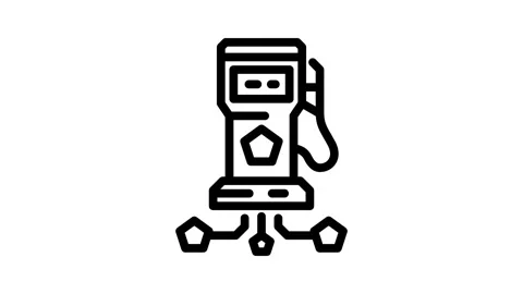 Gas fee decentralized application line icon animation Stock Footage 326751549