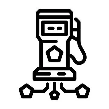 Gas fee decentralized application line icon vector illustration Stock-Illustration