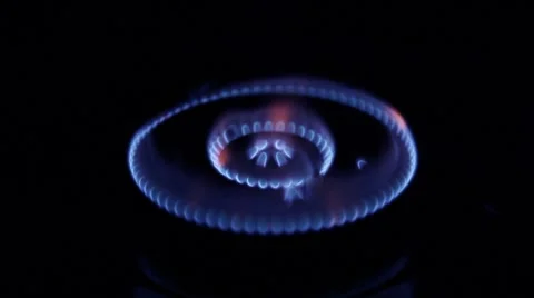 Gas fire burns Video stock 8510837
