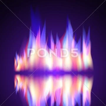 Gas Fire flame burn vector background Stock Illustration