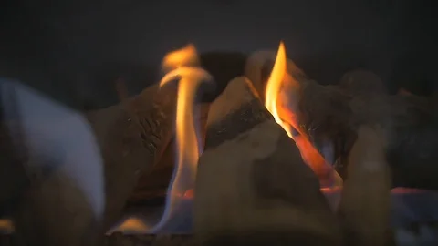 Gas Fire Flames Slow Motion Stock Footage 98117045