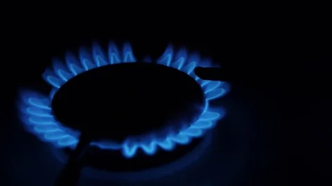 Gas fire Stockbeeldmateriaal 84486715