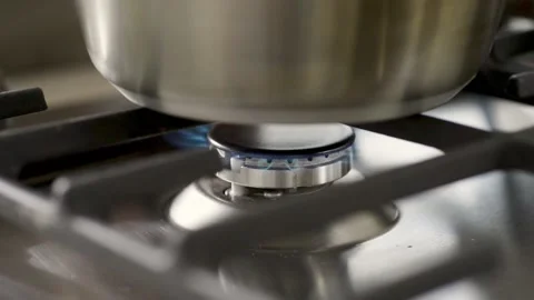 Gas fire switching on 2 Stock Footage 140268709