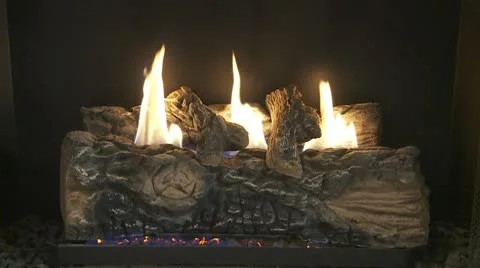 GAS FIREPLACE TURNING OFF Video stock 10605153