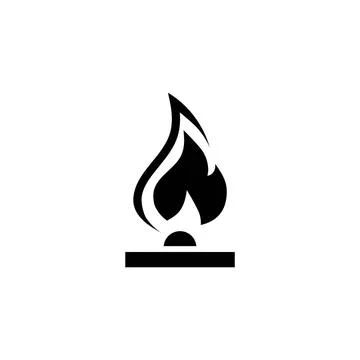 Gas Flame, Fire Burner Flat Vector Icon Gas Flame, Fire Burner. Flat Vecto... Stock Photos