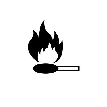 Gas Flame, Fire Burner Solid Flat Vector Icon Isolated on White Background Stockillustratie