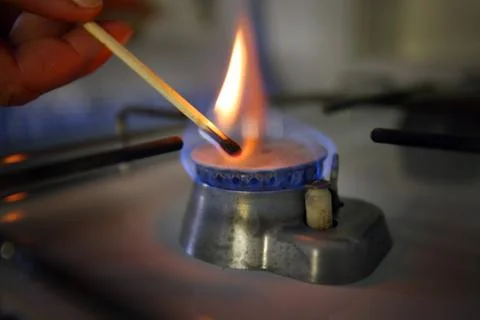 Gas flame Stock Photos