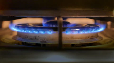 Gas Flame, Stove, Close-up Video stock 44739498