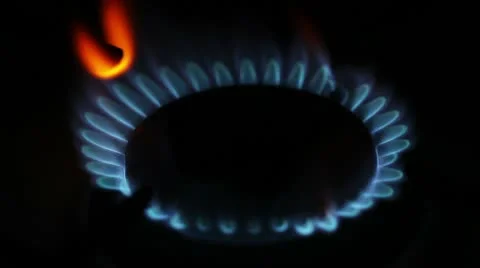 Gas Flames 01 closeup Video stock 10744421