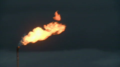 Gas Flare Stock Footage 125623