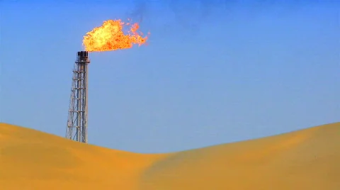Gas flare Stock Footage 322415