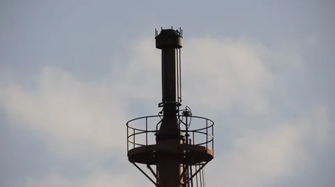Gas flare, sky, cloud. Stock Footage 44543722