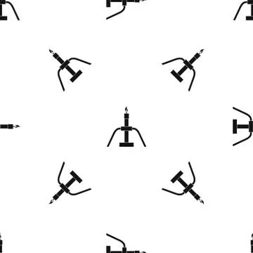 Gas flaring pattern seamless black イラスト素材