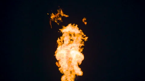Gas Flaring Process 4K Stock-Footage 332772701