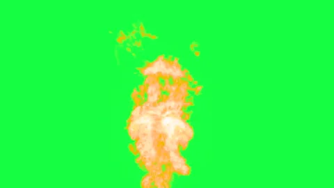 Gas Flaring Process on Chromakey 4K Stock Footage 329370443