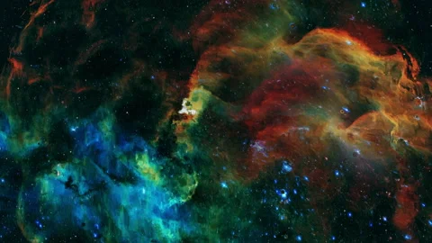 Gas formations. Nebula in motion. Supercluster of galaxies. Range. Abstraction Stock Footage 166833689