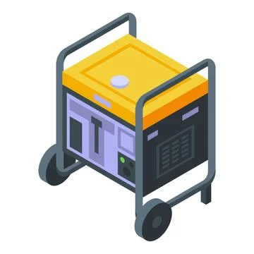 Gas generator icon isometric vector. Power energy イラスト素材