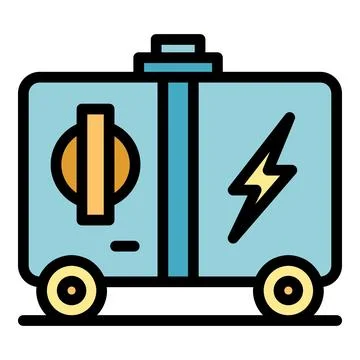 Gas generator icon vector flat Illustrazione stock