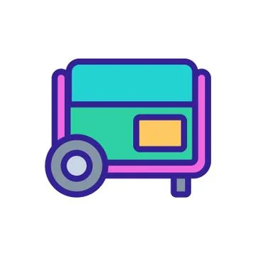 Gas generator icon vector outline illustration イラスト素材