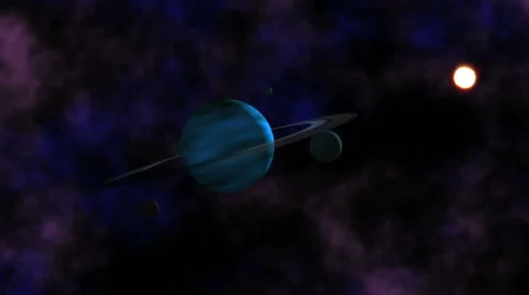 Gas Giant with moons 库存影片 889029