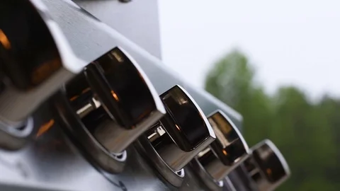 Gas grill knobs with pan shot 動画素材 111339721