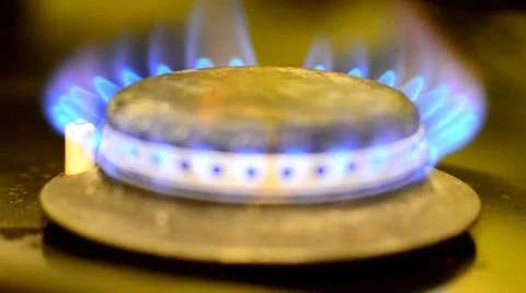 Gas hobb burner ignition Stock Footage 10237286