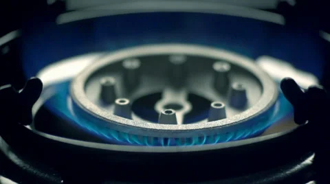 Gas hobs fire Vídeos de archivo 37242212
