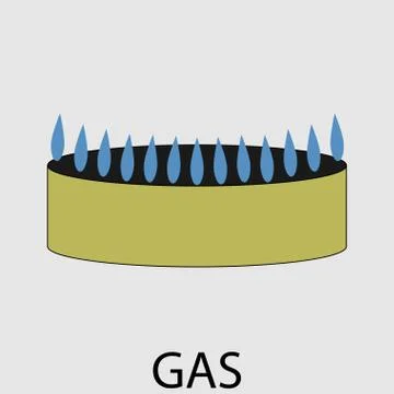 Gas icon flat design concept Stock Illustration