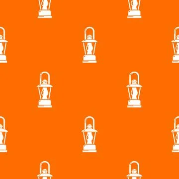 Gas lamp pattern orange Illustrazione stock