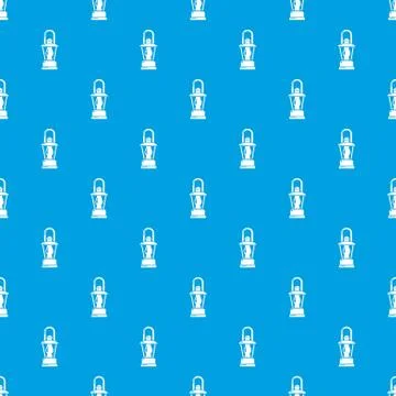 Gas lamp pattern seamless blue Stock Illustration