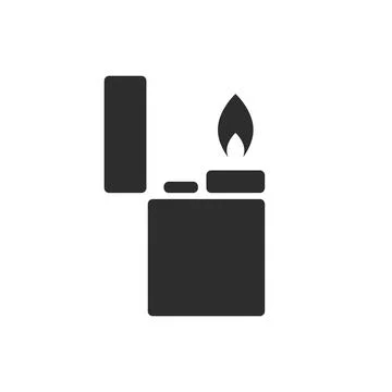 Gas lighter fire flame icon Stock Illustration